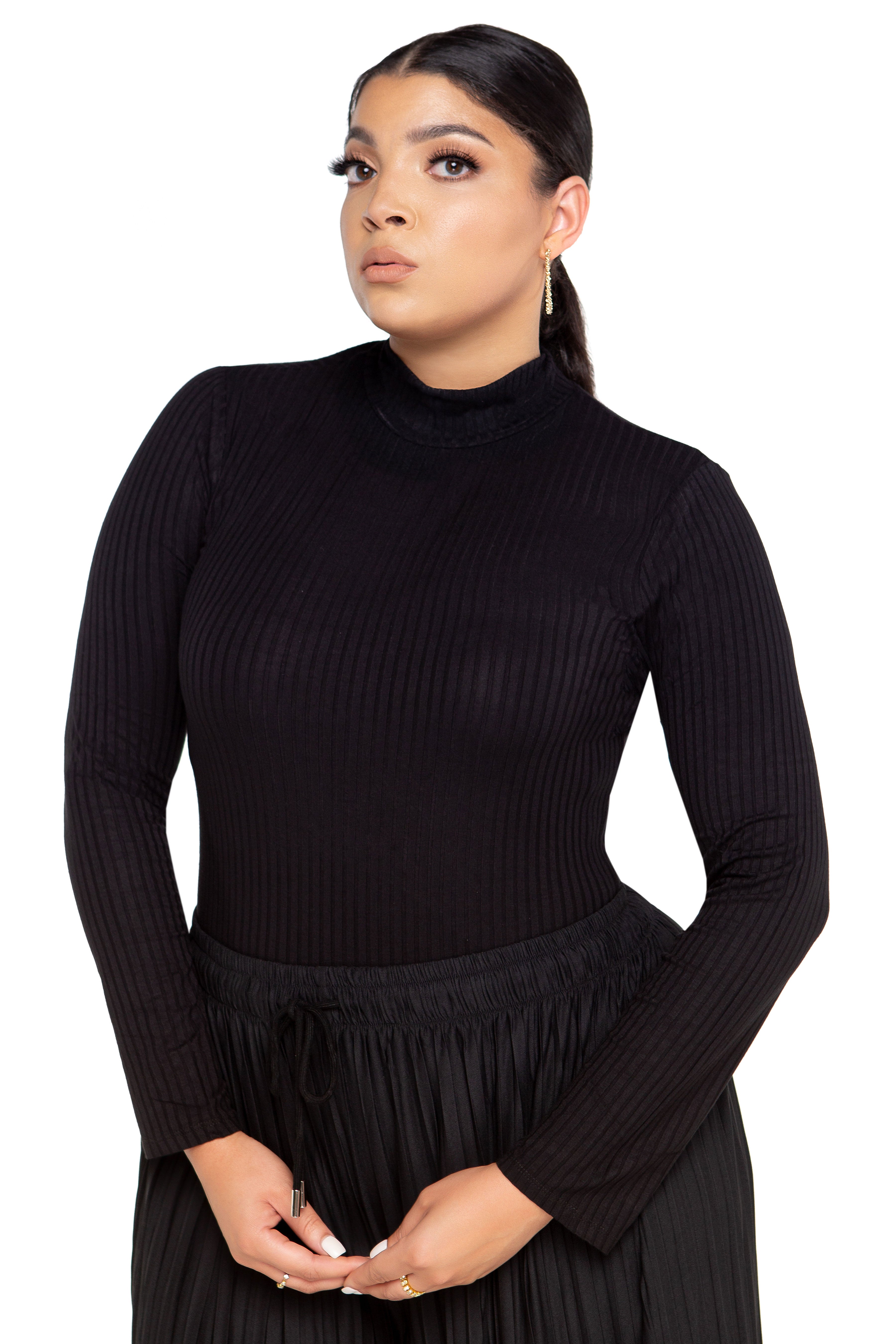 Alina Knit Bodysuit - Black