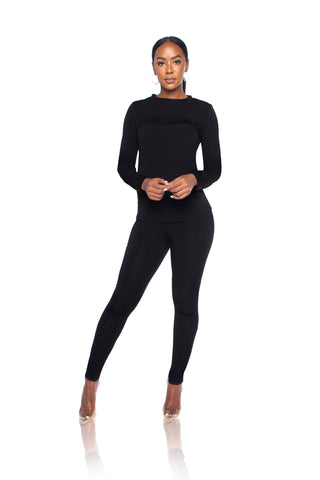 Alina Knit Bodysuit - Black