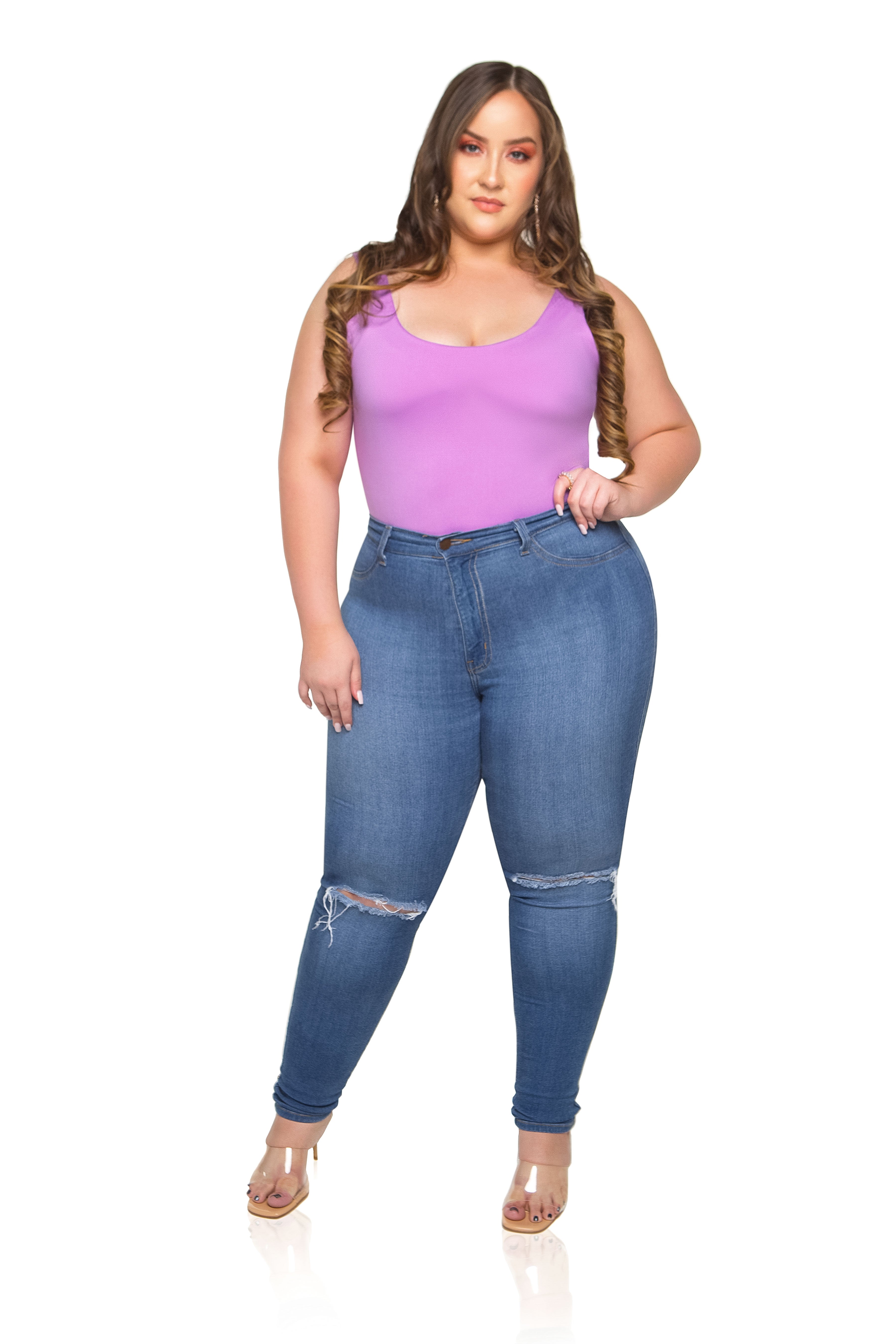 Lilah Tank Bodysuit - Lavender