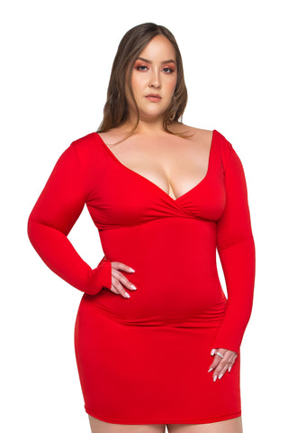Kiara Satin Maxi Dress - Red