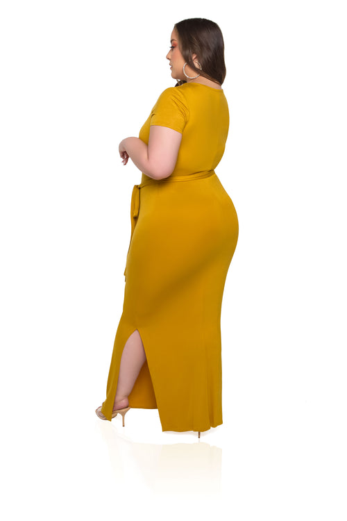 Lola Maxi Dress - Mustard - ShopLuvB